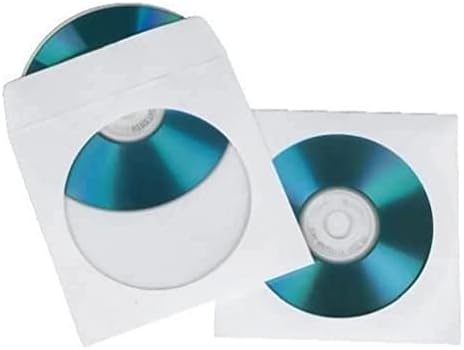 100 Kağıt Koruyucu Saklama Kılıfından Oluşan Hama CD/DVD Paketi-Beyaz