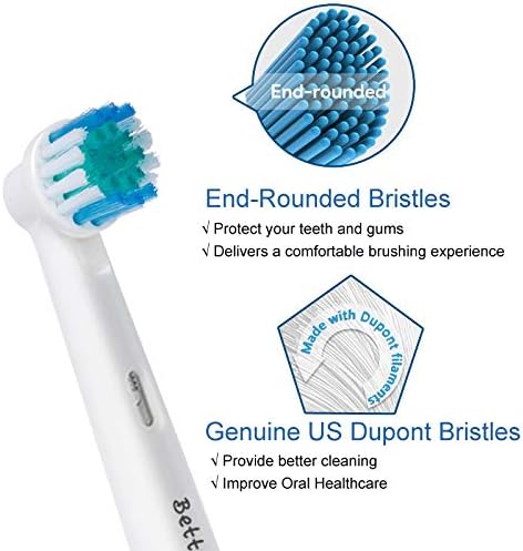 18 adet Yedek Fırça Başkanları ile Uyumlu Oral B Braun Elektrikli Diş Fırçası, derin ve Hassas Temizlik