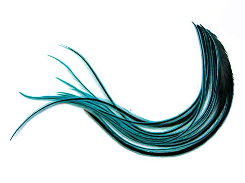 1 Düzine-Orta Yalıçapkını Mavi porsuk Horoz Eyer Mezgit Saç Uzatma Tüyler Fly Balıkçılık Kaynağı / Mehtap Tüy