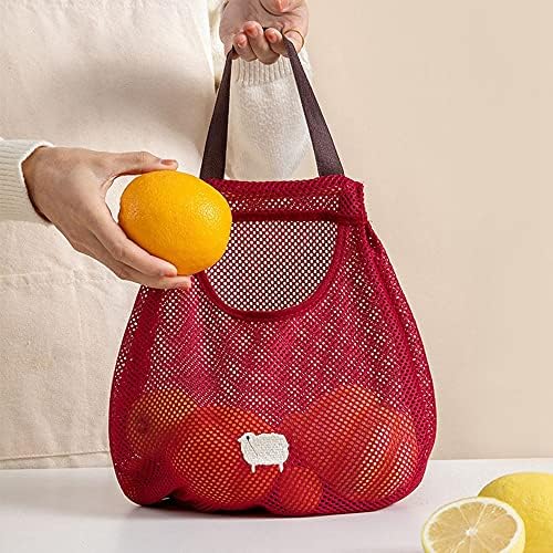 Duvara Monte Nefes Sebze mutfak düzenleyici Sarımsak Soğan Kullanımlık Örgü Çanta Asılı Çanta Mutfak Alet Meyve saklama çantası