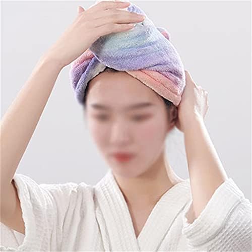 SMEJS Saç Kurutma Kap kadın Hızlı Emici Kalınlaşmak duş başlığı Havlu Çabuk Kuruyan Başörtüsü Yetişkin Silin Saç Havlu (Renk: