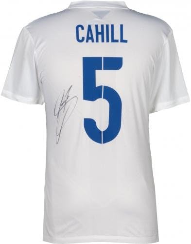 Gary Cahill İngiltere Milli Takımı İmzalı 2014 Ev Forması-SİMGELER-İmzalı Futbol Formaları