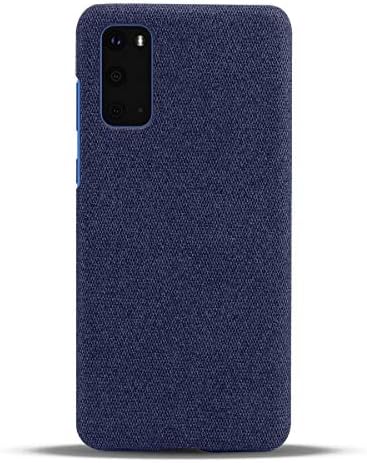 SHUNDA samsung kılıfı Galaxy S20, Ultra İnce Keçe Kumaş Anti-Parmak İzi Koruma Kapağı Samsung Galaxy S20-Mavi