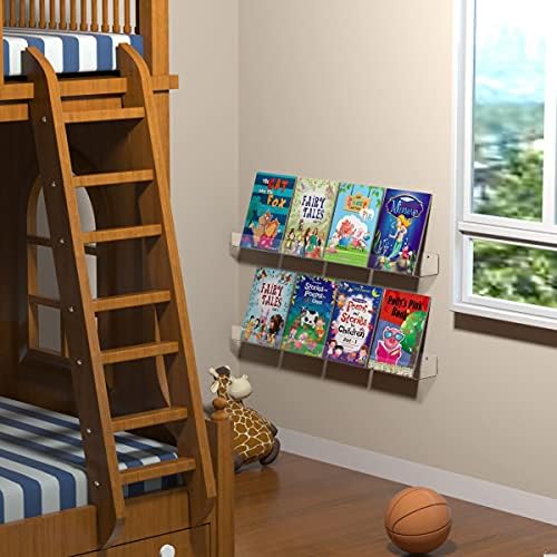 FEMELİ 2 Paket 36 Inç Şeffaf Akrilik Yüzer Kitaplık Çocuklar için, Kreş Odası Banyo Yurt için Dudaklar ile Duvar Ekran Raf