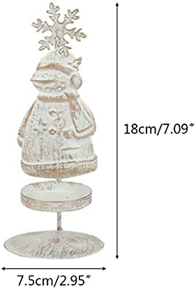 Taichao Vintage Noel mumluklar, beyaz çay ışık noel süslemeleri mumlar demir Standı, noel şamdan Sahipleri için Noel dekorasyon