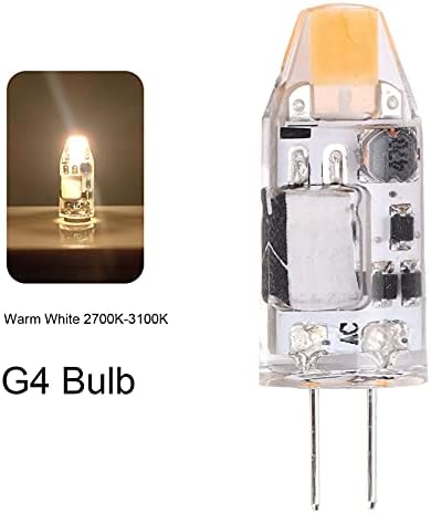 Acouto G4 LED ampul, 2 W 300LM 360° ısı dağılımı olmayan Dim Bi-Pin LED ampul ev ofis için AC / DC 12 V Altında kabine Puck ışık