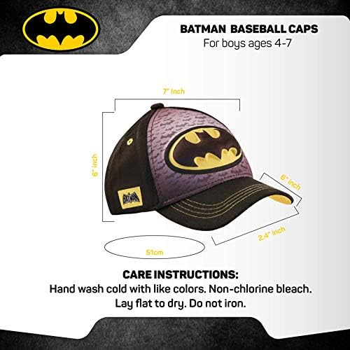 2-4 ve 4-7 Yaş arası çocuklar için DC Comics Yürümeye Başlayan Beyzbol şapkası, Batman Çocuk Şapkası