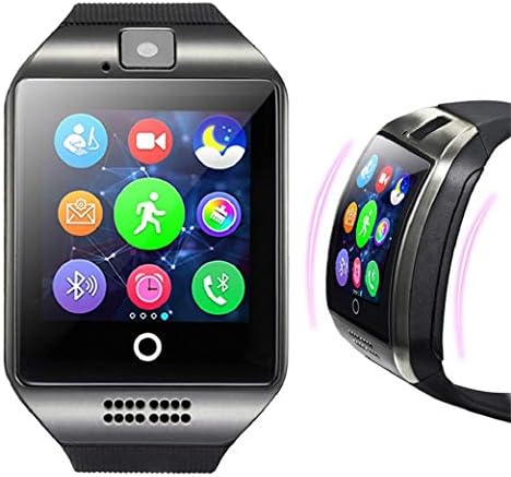 MISYAA Smartwatches, 2019 Q18 bluetooth akıllı saat GSM Kamera TF Kart Telefon kol saati Android Punk Hediyeler(Siyah)