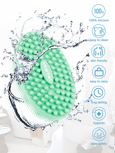 SMARTAKE Silikon Banyo Fırçası, Peeling ve Parlayan Ciltler için Yumuşak Vücut Fırçası, Her Türlü Cilt için Vücut Ovucu ile Nazik