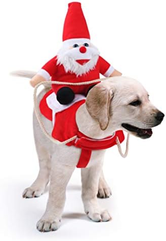 Idepet Köpek Noel Baba Sürme Noel Kostüm Komik Pet Kovboy Rider At Tasarlanmış Köpekler Kediler Giyim Giyim Parti Elbise up Giyim