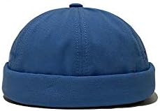 Mongous Mens Retro Tarzı Kafatası Cap Ayarlanabilir Trendy Brimless Cap Haddelenmiş Manşet Beanie şapka
