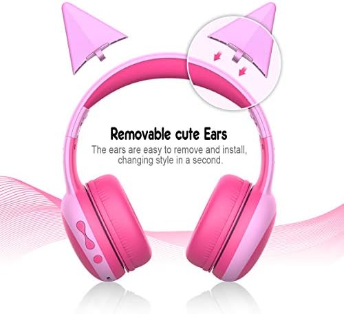 görsün Mikrofonlu Bluetooth Çocuk Kulaklıkları, 85dB Ses Seviyesi Sınırlı İşitme Korumalı Çocuk Kablosuz Kulaklıkları, Kız ve