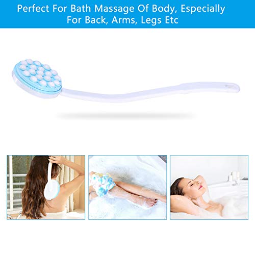 El masajı, selülit masajı Banyo Duş Losyonu Yağ Kremi Aplikatör Uzun Saplı Banyo Duş Vücut Bacak Banyo Fırçası Masaj Aleti