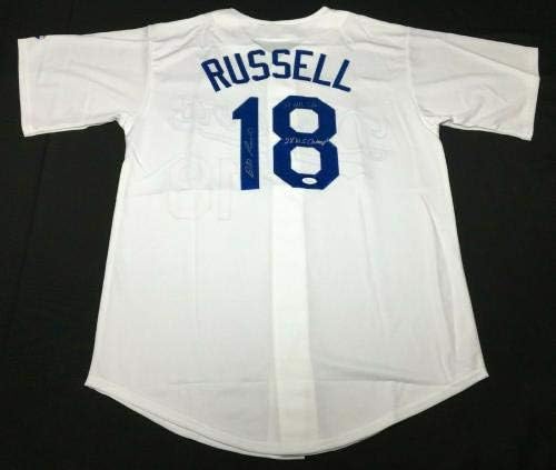 Bill Russell İmzalı Dodgers Forması 3x All-Star/2x WS Şampiyonu JSA WP240646-İmzalı MLB Formaları