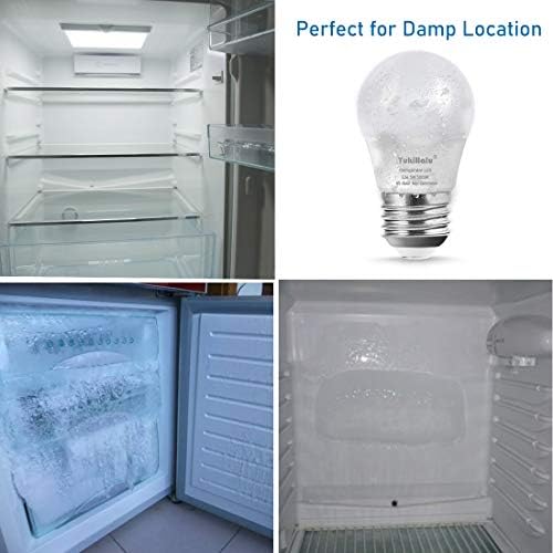 LED Buzdolabı Ampulü 40W Eşdeğer A15 Cihaz Buzdolabı Ampulleri, Su Geçirmez, 450 Lümen 5W Gün Işığı 5000K E26 Orta Taban, Küçük