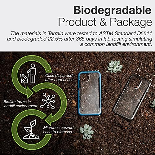Raptic Terrain Kılıfı iPhone 13 Kılıfı ile Uyumlu, %100 Biyolojik Olarak Parçalanabilir Kılıf ve Ambalaj, ABD'de Üretilmiştir,