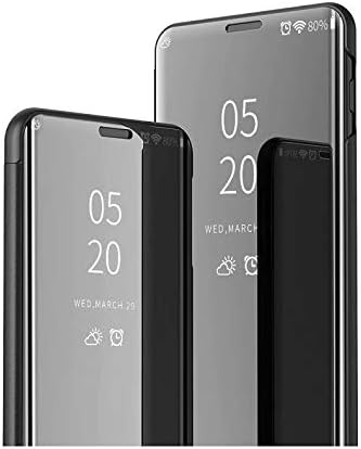 Chenyouwen Cep Telefonu Kılıfı ıçin Büyük Huawei Onur 20 Pro Kaplama Ayna Braketi ıle Sol ve Sağ Kapak Çevirin Kılıf(Siyah) (Renk: