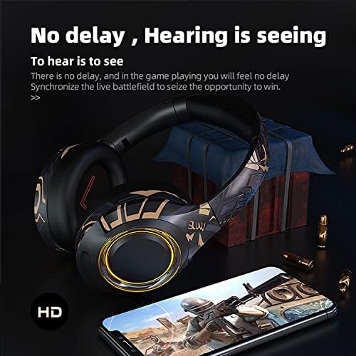 LINXHE Mikrofonlu Bluetooth Kulaklıklar Kulak Üstü Derin Bas Kablosuz Kulaklıklar, Rahat Protein Kulak Pedli Katlanabilir Kulaklık,