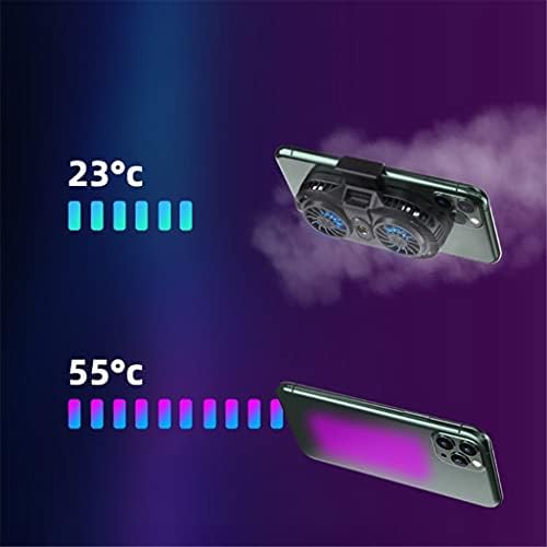 YLHXYPP Cep Telefonu Radyatör Oyun Evrensel Telefon Soğutucu Taşınabilir Fan USB Hızlı Soğutucu Telefon Oyunu Yayılan (Renk: