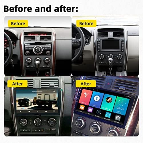 Mazda CX9 CX-9 2006- için GPS Navigasyon Android 10, Ayna Bağlantılı 9 İnç IPS Ekranlı Araç Ses Stereo Alıcısı Bluetooth