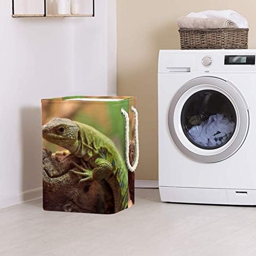 MAPOLO Çamaşır Sepeti Gecko Katlanabilir Keten çamaşır Depolama Sepeti Kolları ile Ayrılabilir Parantez İyi Tutan Su Geçirmez